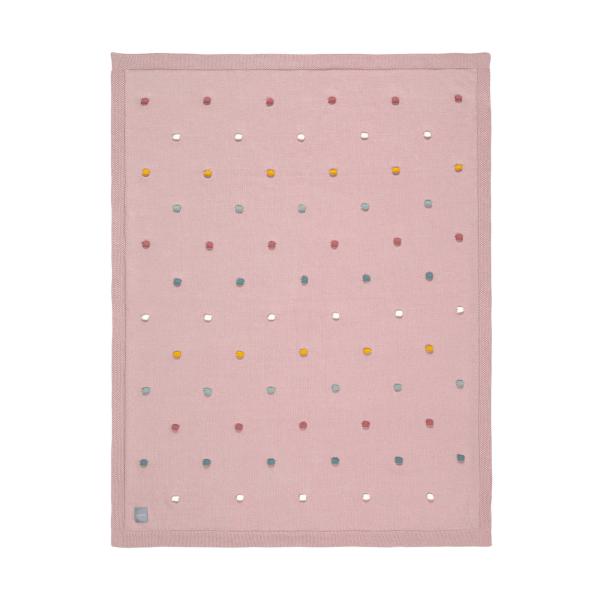 Lässig Babydecke Dots dusky pink 100% Bio-Baumwolle